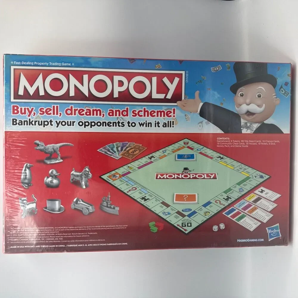 Hasbro Monopoly C1009 Classic Board Game With New Characters